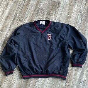 Genuine Merchandise Navy V-Neck Pullover with Red Trim